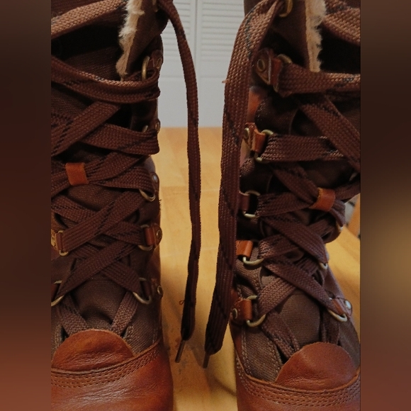 Timberland Women's Mount Hope Tan and Brown Winter Boots 9.5 Lined - Picture 12 of 14